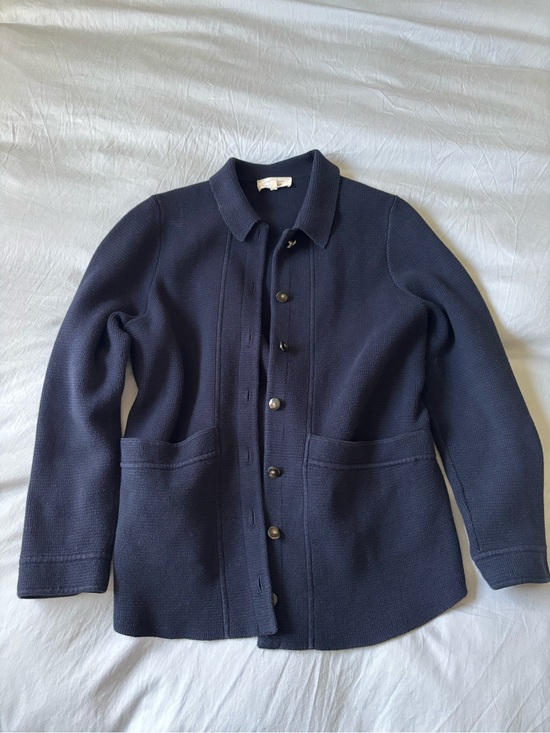 Sezane Jackets & Blazers - Sezane Navy Will Knit Jacket